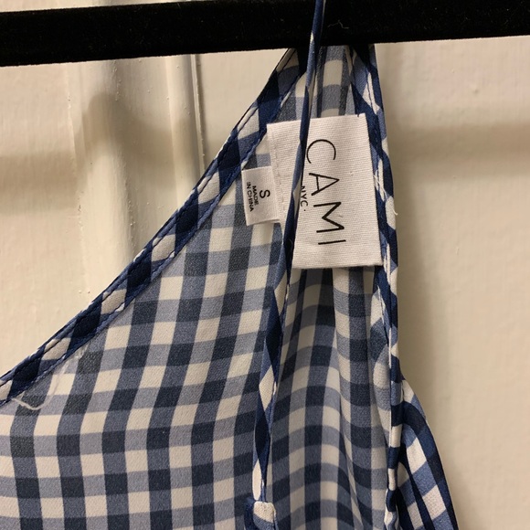 Cami Reversible Gingham Silk Tank - Picture 3 of 3